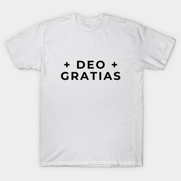 Black Square Cross T-Shirt by DeoGratias